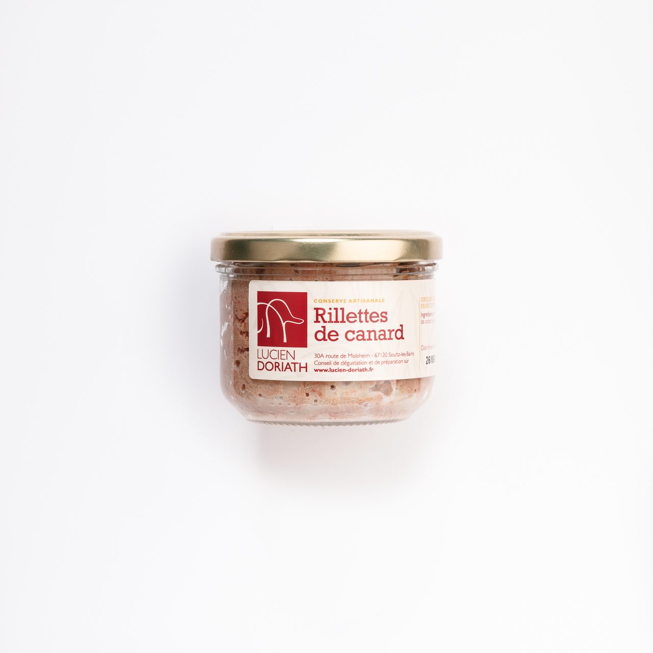 Conserve de rillettes de canard