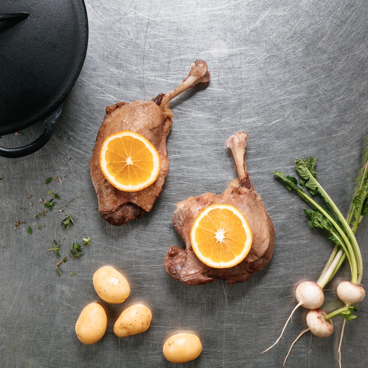 Cuisses de canard à l&rsquo;orange par 2