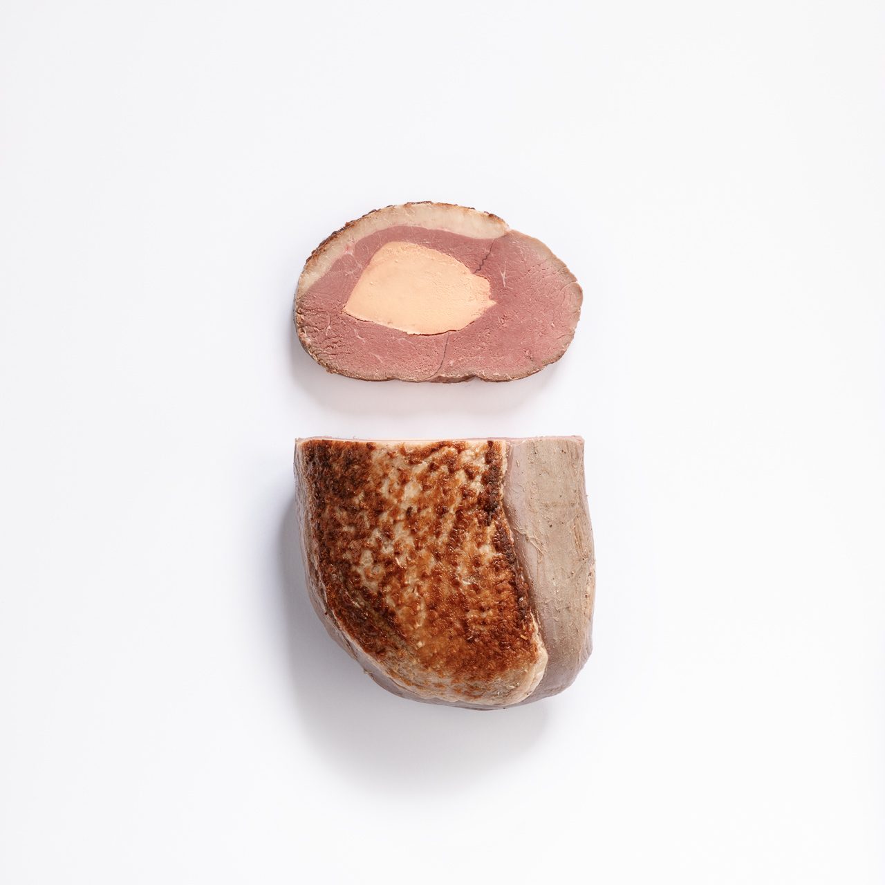 Magret cuit fourré au foie gras